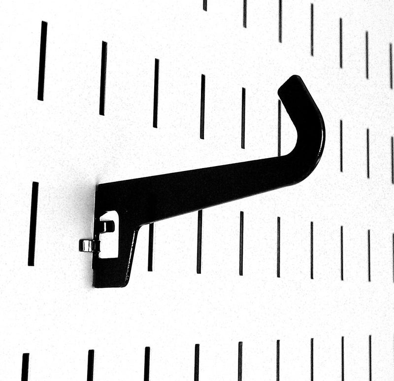 Wall Control 3-1/2in Reach Curved Tip Slotted Hook Pack - Slotted Metal Pegboard Hooks Pegboard and Slotted Tool Board - Black - Image 3